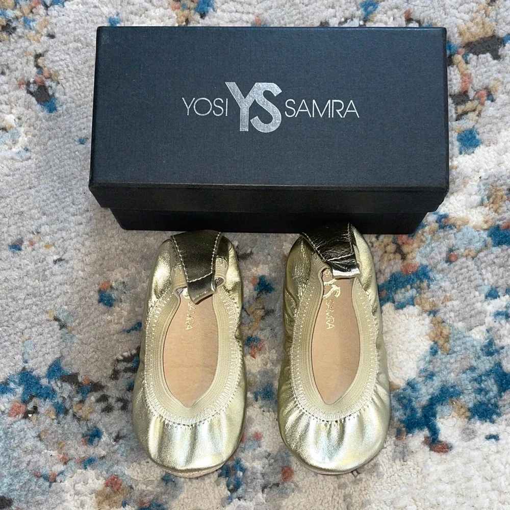 NWT Yosi Samra Gold Shoes
